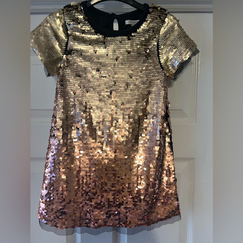 Gold Ombré Holiday Dress